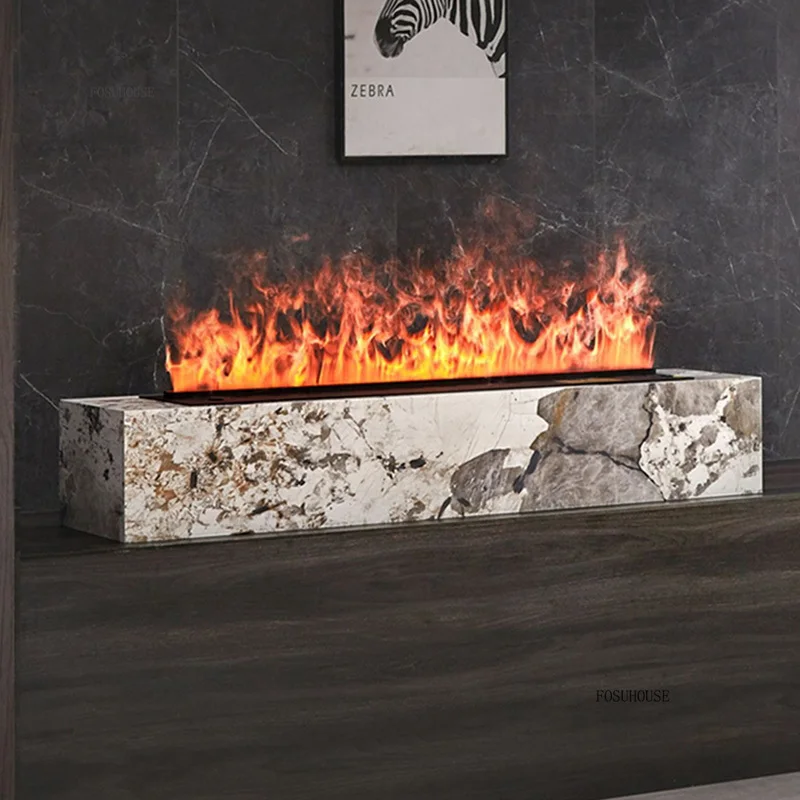Скандинавский электрический камин с 3D-имитацией распыления пламени украшение
