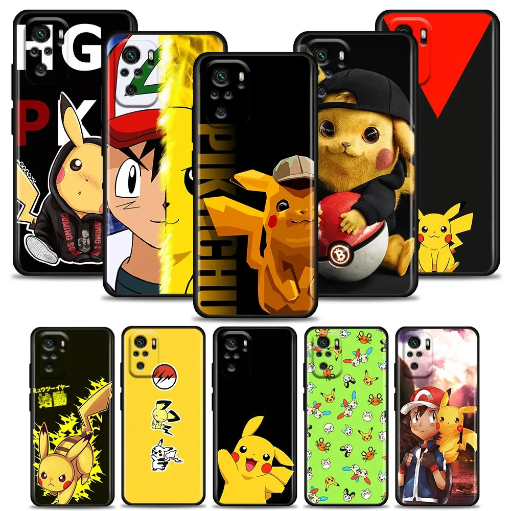 

Cute Pikachu Of Japanese Phone Case for Redmi 10 9 9A 9C 9i K20 K30 K40 Plus Note 10 11 Pro Soft Silicone Case Pikachu