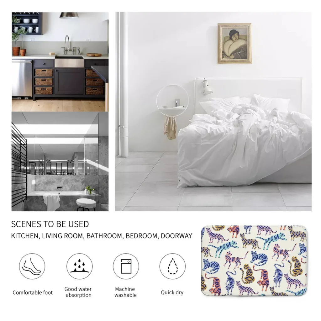 Коллекция Tiger-палитра Индиго простой кухонный коврик коврики для ног гостиной