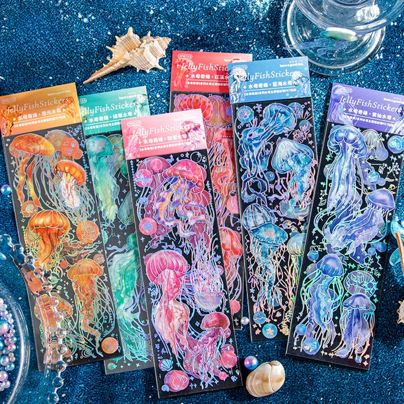 

2 шт., водонепроницаемые наклейки с изображением морской Медузы