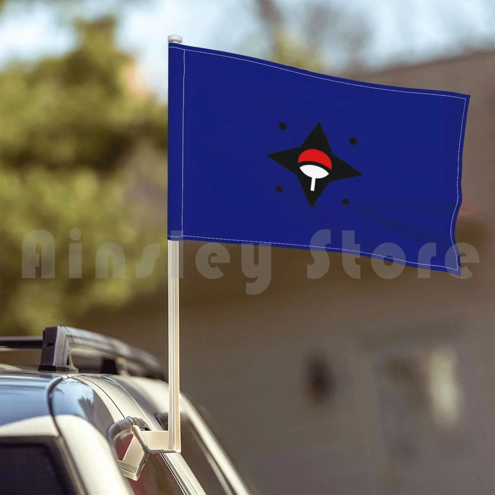 Флаг автомобиля флаг Uchiha логотип шляпа Sasuke Madara Obito Shippuden Аниме Манга