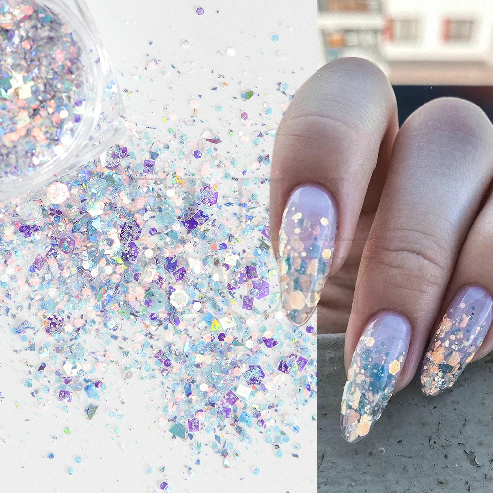 12 шт. набор блесток для нотей шестигранники маникюр ногтей блёстки новинки все