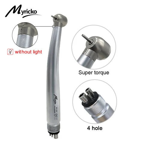 Myricko Dental наконечники для высокоскоростной бормашины 2/4 Светодиодная лампа с кнопкой распыления Стандартная головка Тройная водяная воздушная турбина стоматологический инструмент
