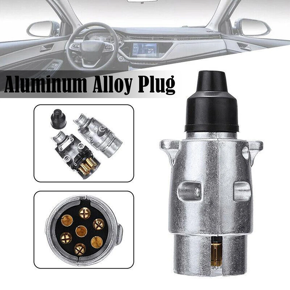 

1pc 7 Pin Connector 12V Trailer Connector Plug Wiring Connector Socket Towbar Adapter High Quality Replace Part For Trailers RVs