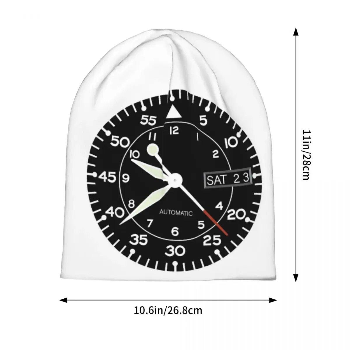 Seiko Aviation Flieger Watch Face Теплая вязаная шапка в стиле хип-хоп Шапка-капот Осень-зима