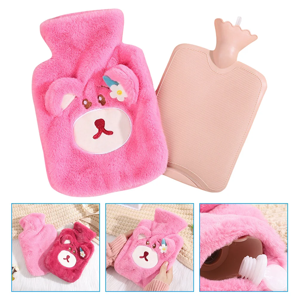 

Water Hotrefillable Warmer Bottle Hand Reusable Pouch Winter Detachable Plush Coverbelly Lovely Thick Supplies Warm