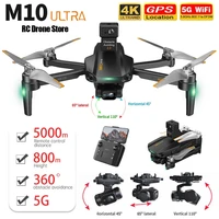 new m10 ultra drone 4k profesional gps 3 axis eis 5g wifi quadcopter 5km distance 800m height brushless dron vs sg906 max1 f11s