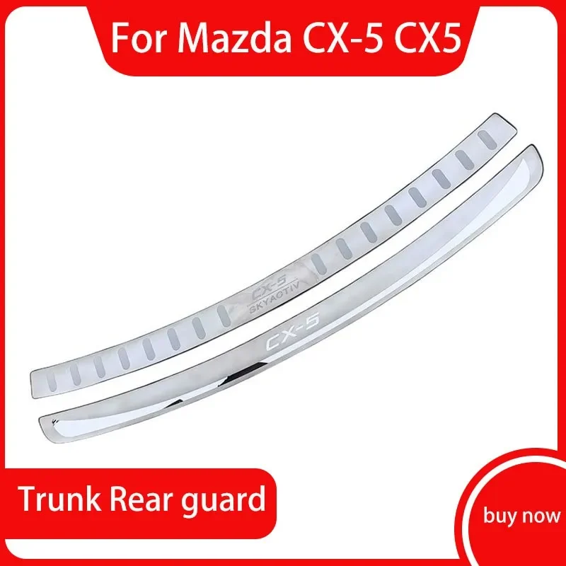 Защита заднего внешнего бампера отделка дверного порога аксессуары для Mazda