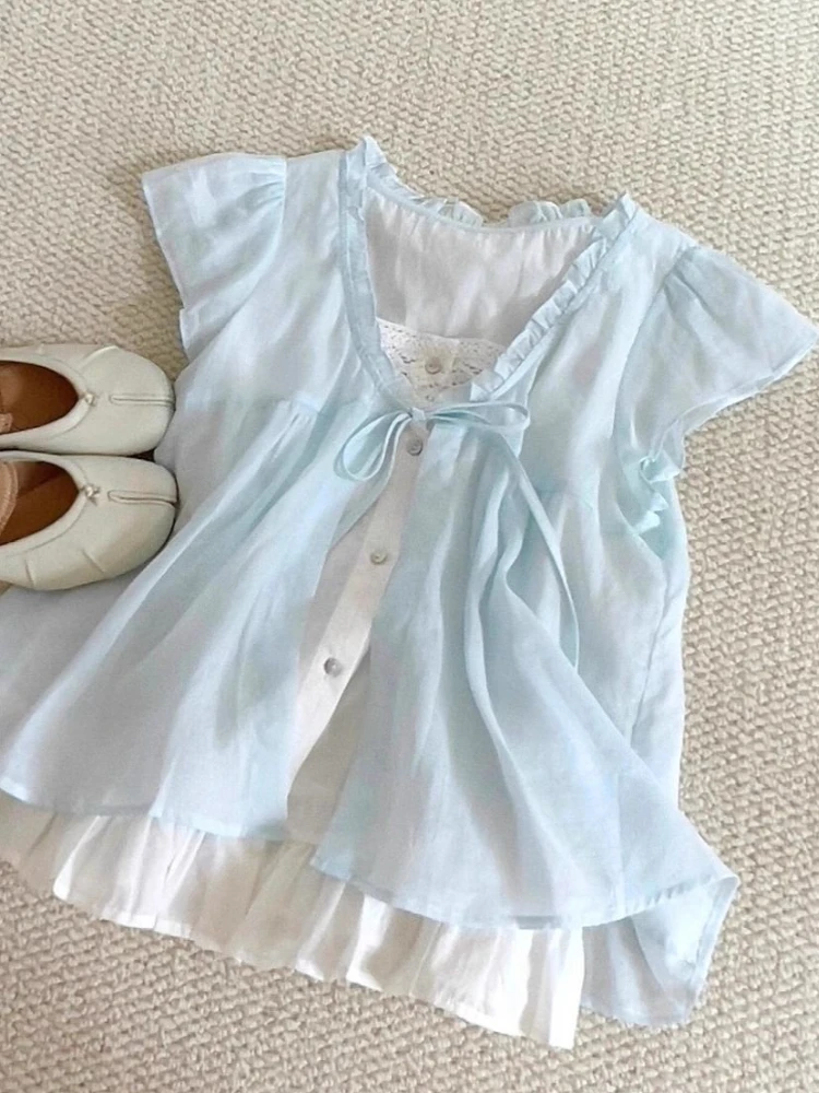 Женская шифоновая блузка без рукавов с V-образным вырезом цвет в ассортименте