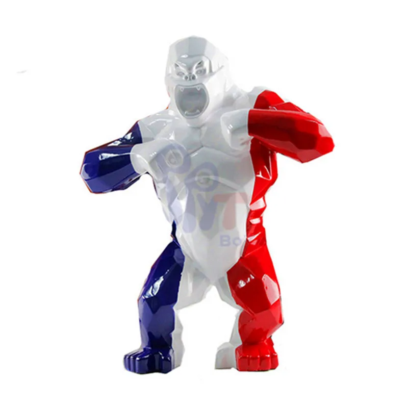 

BIG MONKEY KING KONG LIVING ROOM DECORATION GORILLA SCULPTURE GEOMETRIC FRP MODERN STATUE HOME DECORATION ACCESSORIES A1092