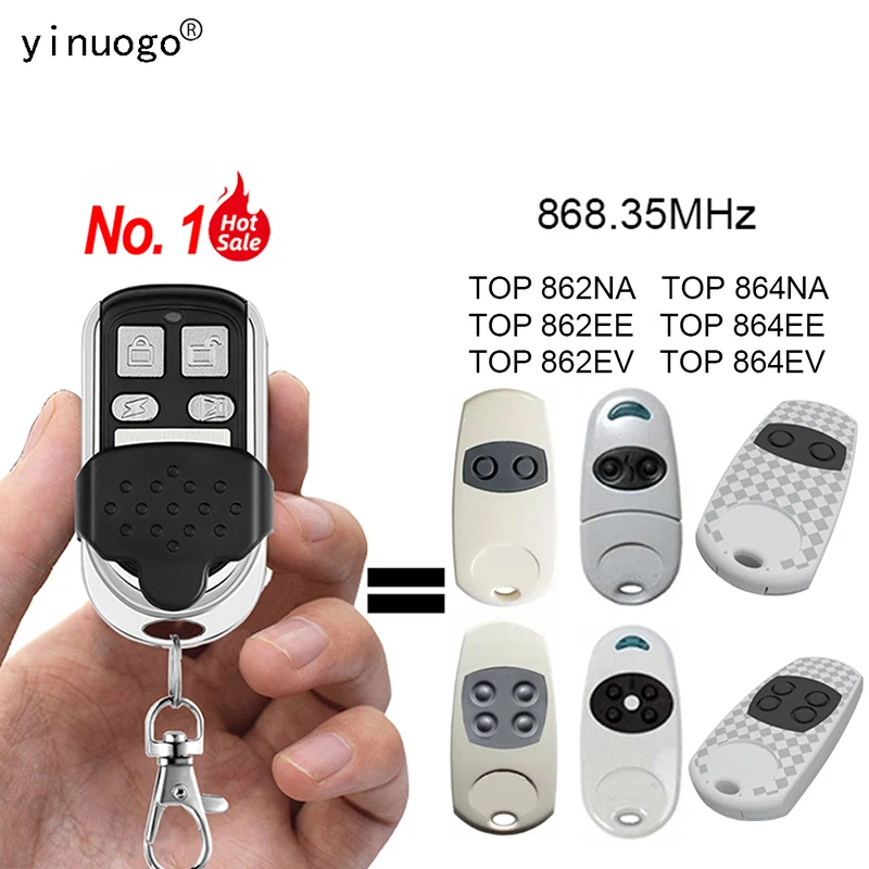 

100% Clone TOP864EE TOP864EV TOP862EV TOP862EE TOP862NA TOP864NA Garage Door Opener Replacement 868MHz Remote Control