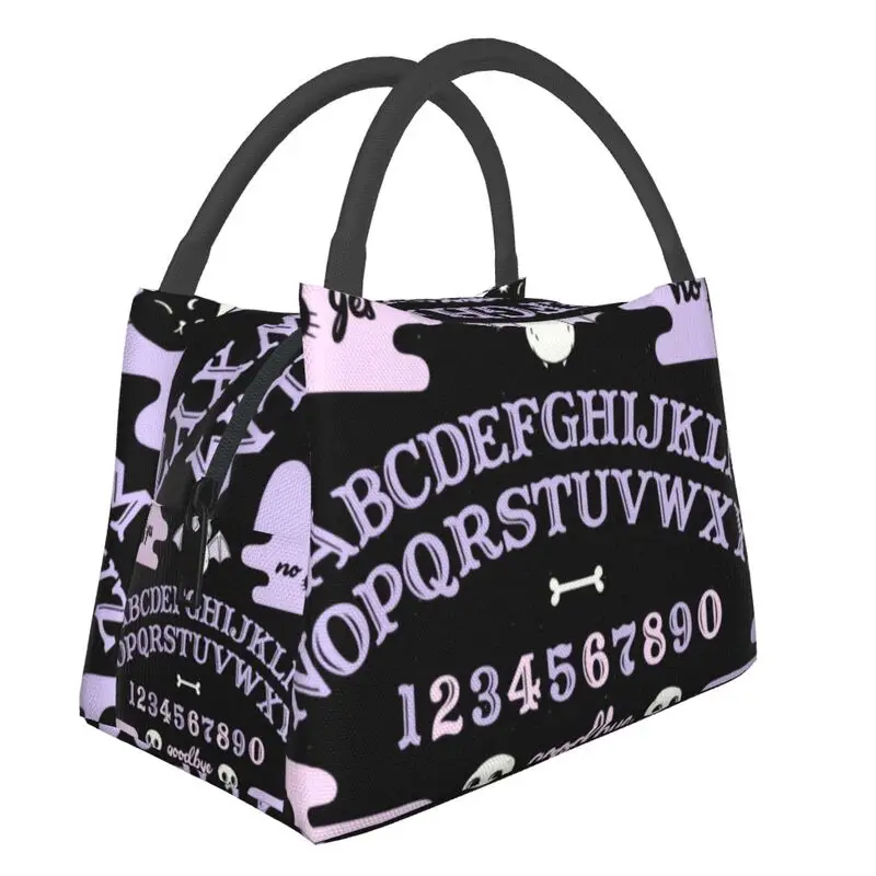 

Cute Ouija Witchcraft Insulated Lunch Bag for Women Resuable Monster Horror Ghost Cooler Thermal Lunch Box Office Picnic Travel