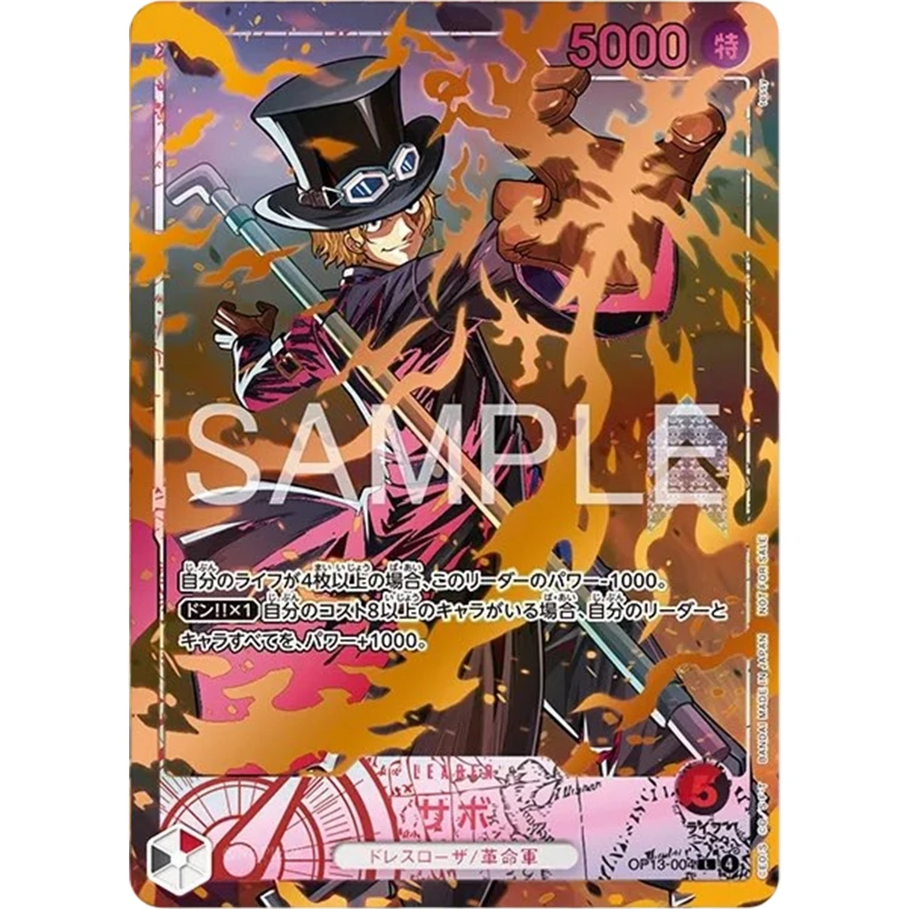 Фото Коллекционные карточки ONE PIECE: Сабо, Усопп, Трафальгар Д. Ватер Лоу OP10-022 – Высококачественные самодельные игровые аниме-карточки, подарок, игрушка №5