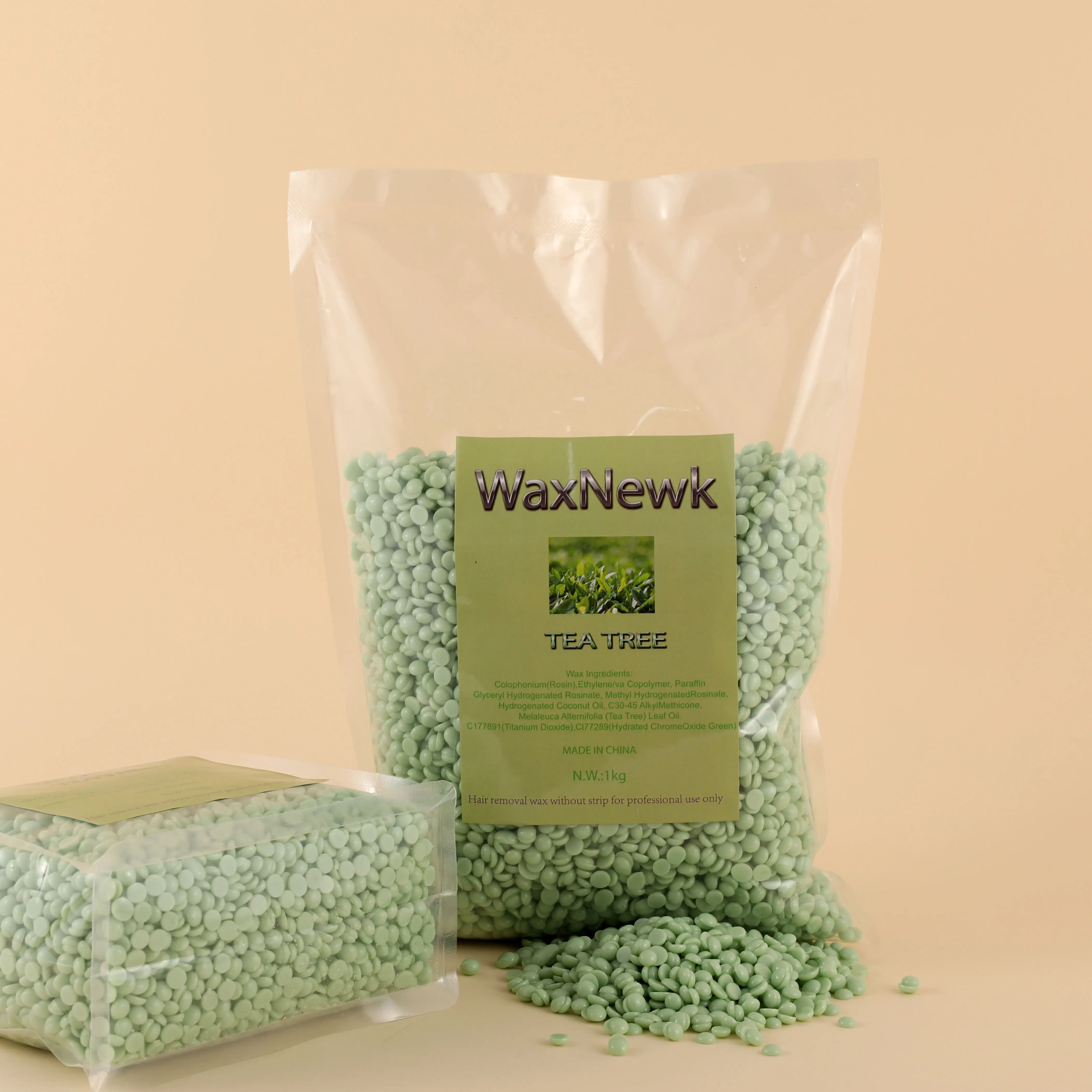 WaxNewK чайное дерево 1 кг горячая пленка сухая быстрая кожа всего тела твердый воск