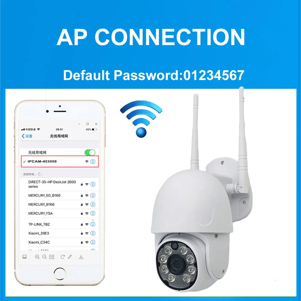 HD 1080P Wi-Fi камера IP-камера наружное автоматическое отслеживание аудио динамик