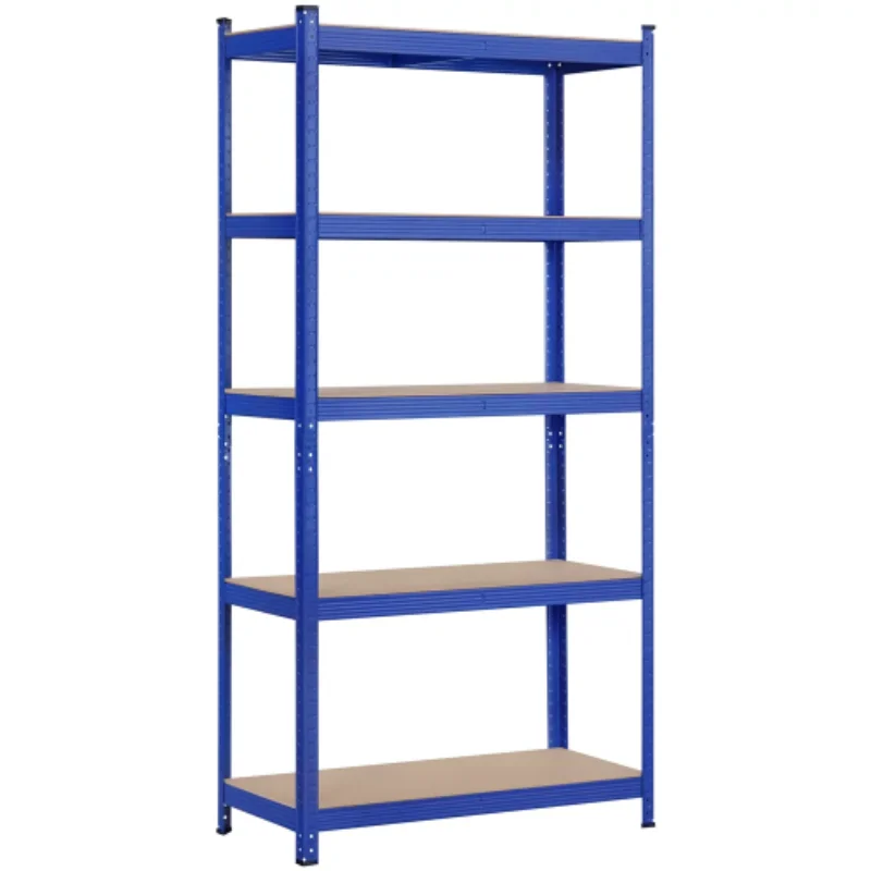

5-Tier Heavy Duty Metal Utility Storage Rack with Adjustable Shelves, Blue