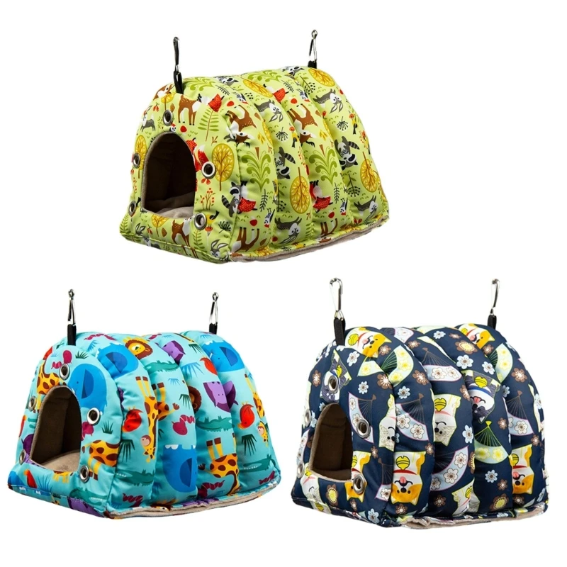 

Parrot Snuggle Tent Winter Nest Warm Bed Hideaway for Small Medium Bird Hamsters D0LD