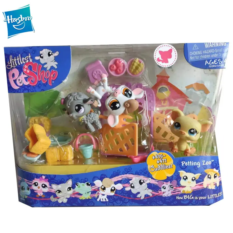 Hasbro Littlest Pet Shop фигурки модели милых мультяшных детских игрушек украшения LPS собака кошка коробка подлинные Хобби Подарки Игрушки