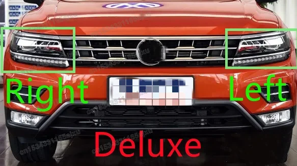 Для Фольксваген Tiguan MK2 2017 2018 Переднее стекло объектива фары прозрачный абажур