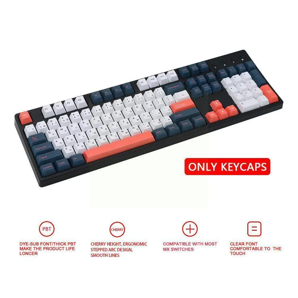 

129 Japanese Pbt Bento Root Profile Dye Sub Caps For Mechanical Board Gh60 Xd64 Gk64 Tada68 Poker 60 Xd60 G5g2