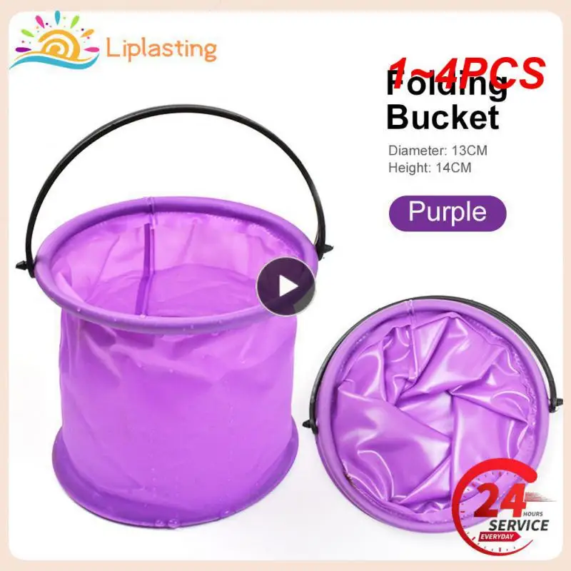 

1~4PCS Beach Sand Play Bucket Toy Folding Collapsible Bucket Gardening Tool Outdoor Sand Pool Play Tool Toy Kids Summer Favor