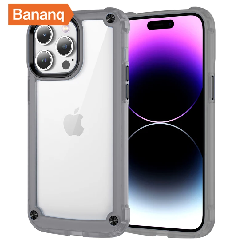 

Bananq Shockproof Case For iPhone 15 14 13 12 11 Pro Max 7 8 Plus SE 2020 X XS Max XR Transparent Splicing Color Phone Cover