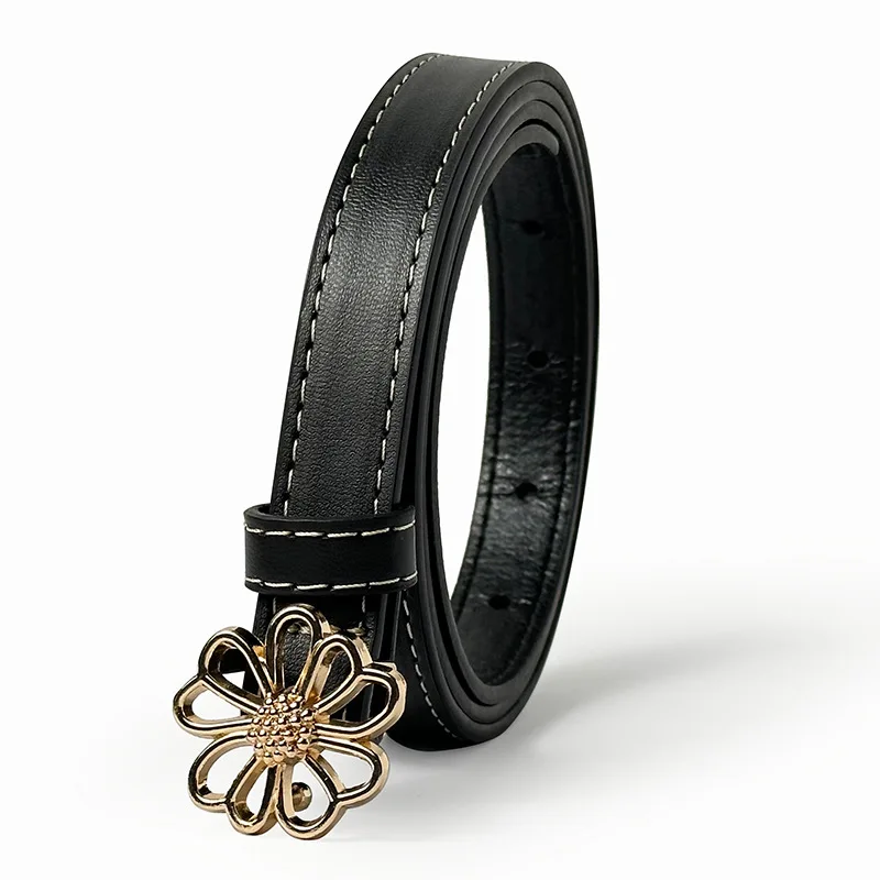 

Fashion Metal Flower Belt for Women Versatile Trendy Jeans Accessories Niche Casual High Quality Designer Thin Belts New