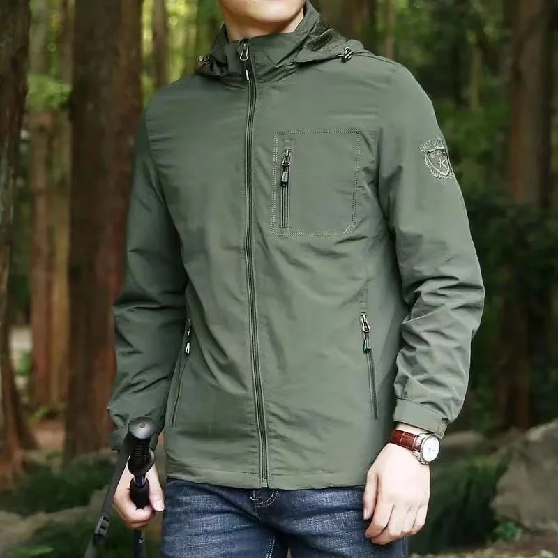 

New Jacket Men's Autumn Casual Jacket M-5XL Men's Outdoor Hiking Jacket Waterproof ded Windproof Jacket Tactical Army