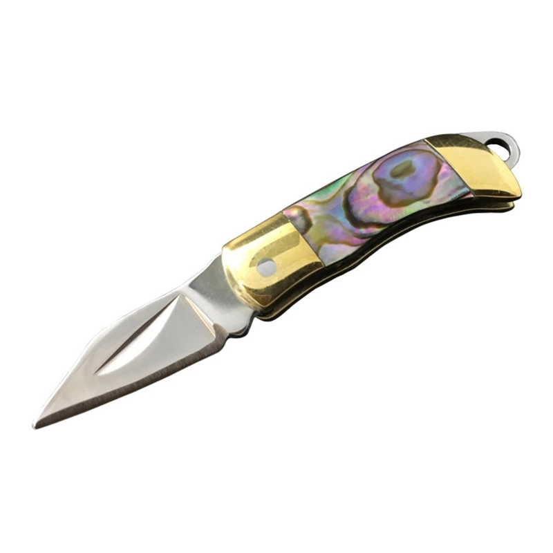 

Portable Ultralight Mini Pocket Folding Keychain Knife with Carved Patterns for Opening Box Package and Cutting Rope P15F
