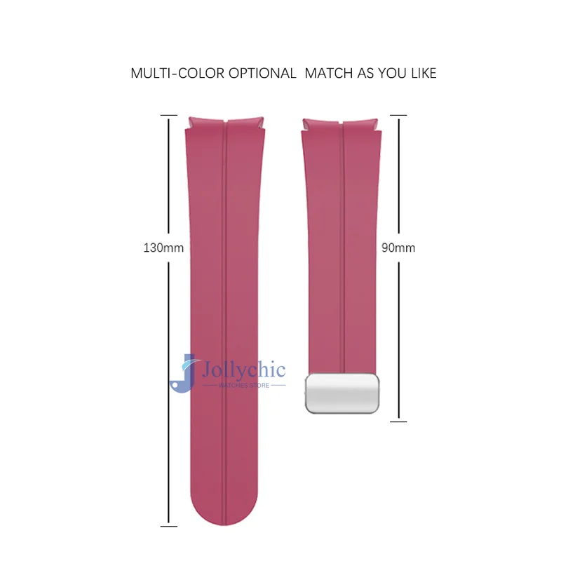 Original Silicone Strap for Samsung Watch 4/5 40 44mm Watch 5 Pro 45mm Band Magnetic Buckle for Galaxy Watch 4 Classic 42 46mm