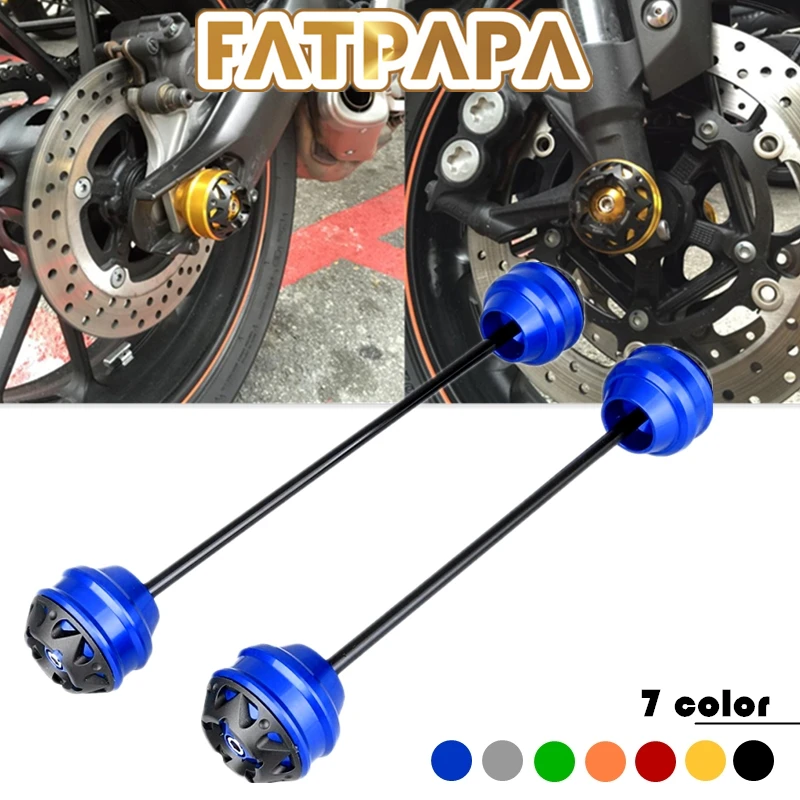 

FATPAPA - Front Rear Wheel Protector Axle Fork Crash Slider For YAMAHA YZF R3 R25 YZF-R3 YZF-R25 YZFR3 YZFR25