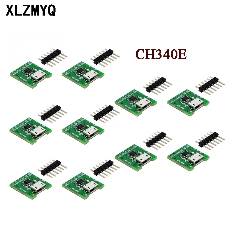 Последовательный преобразователь CH340E MSOP10 USB в TTL 5 В/3,3 В, альтернативный модуль CH340G с интерфейсом TYPE-C для Arduino Pro Mini, «сделай сам», электронный