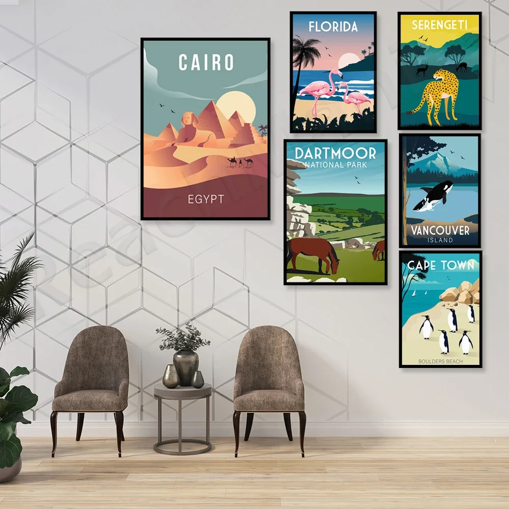 Дорожные постеры Дартмоор Остров Ванкувер Кейп-Город Ключевый Запад Флорида