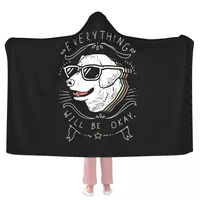 dog blanket everything will be ok super soft cheap with hood bedspread cool fleece couch blanket