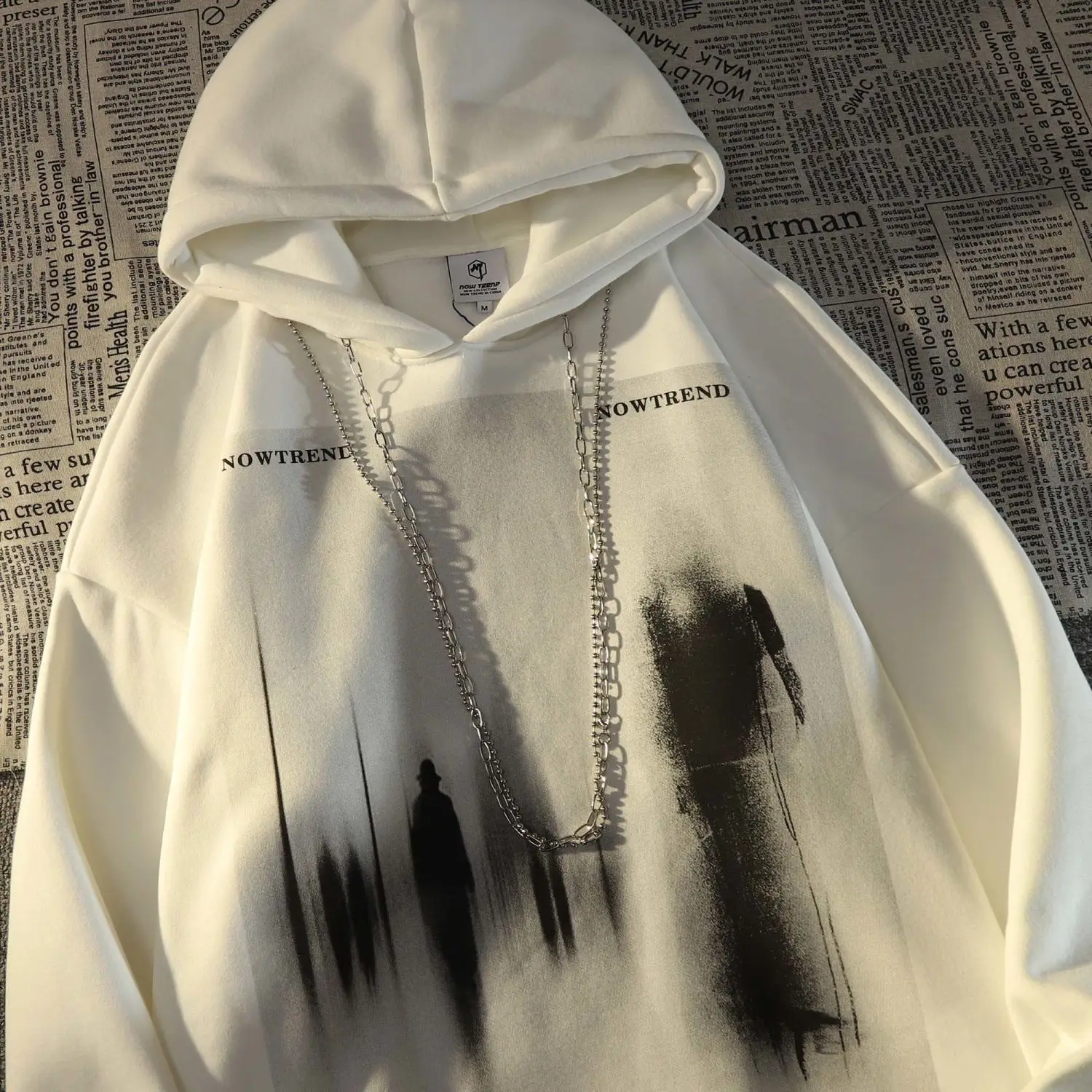 

High street hiphop tide brand sweater men and women spring and autumn tide loose street style thin European and American jacket