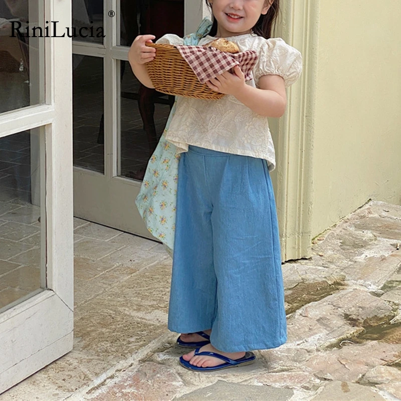 

Детская хлопковая блузка с цветочной вышивкой, 2022