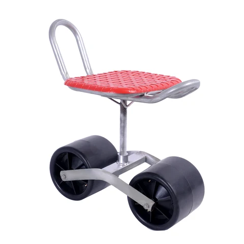 Прочный железный стул для сада инструмент для корзины посадки, Удобная подкладка из полиуретана с губкой, подвижное рабочее кресло с колесами, товары для сада - изображение