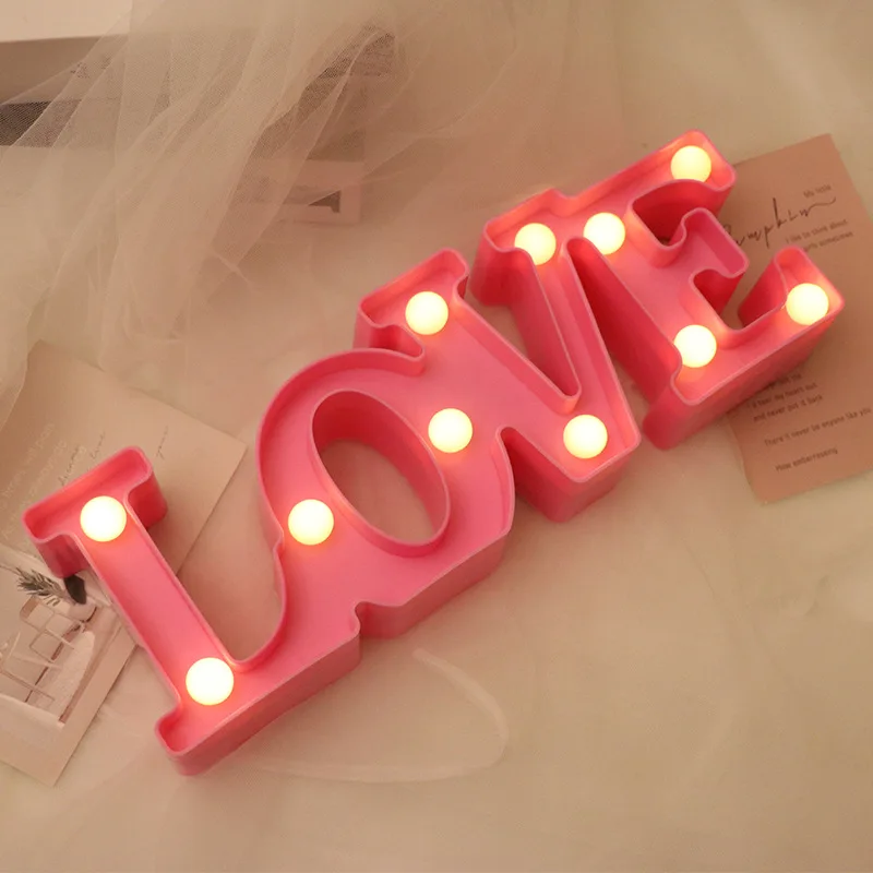 

LED romantic LOVE letters shape lamp wedding marriage proposal confession decoration night light Valentine's Day gifts