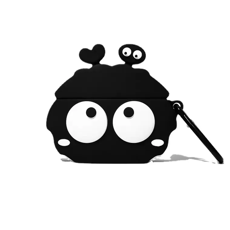 

Корейские милые брикеты черные силиконовые Airpods 1 2 3 Pro защита беспроводные Bluetooth наушники мягкая защита мультяшный чехол