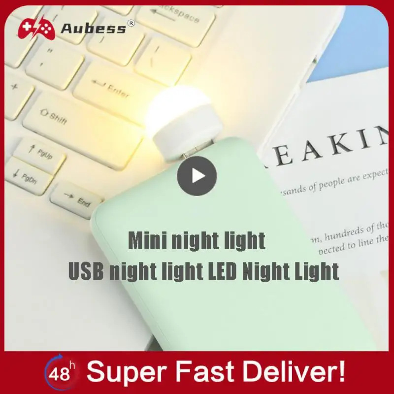 

2~40PCS Night Light Mini LED Night Light USB Plug Lamp USB Book Lights Small Round Reading Eye Protection Lamps