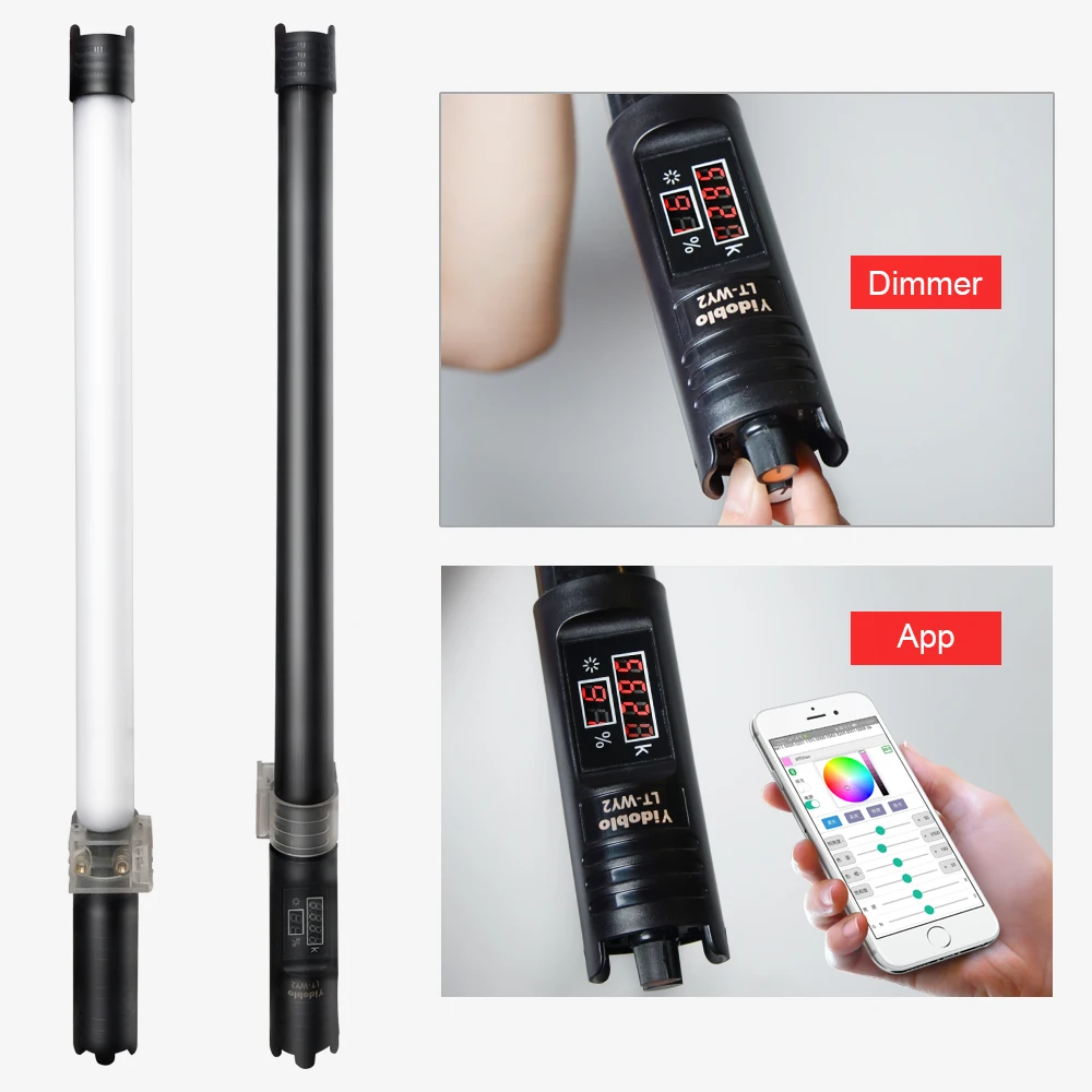 

Yidoblo Built-in Battery LT-WY2 69cm LT-WY4 116cm Led Video Light Stick 2800-9990K Bi-color Handheld Photography LIghting