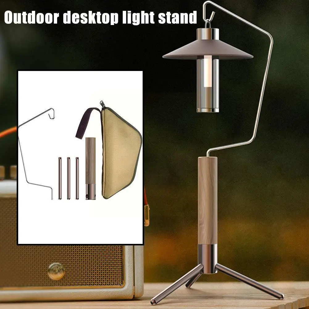 

Portable Camping Hanging Rack Camping Light Table Stand For GoalZero Blackdog Lantern Hanging Stand Foldable Lamp Stand 2023