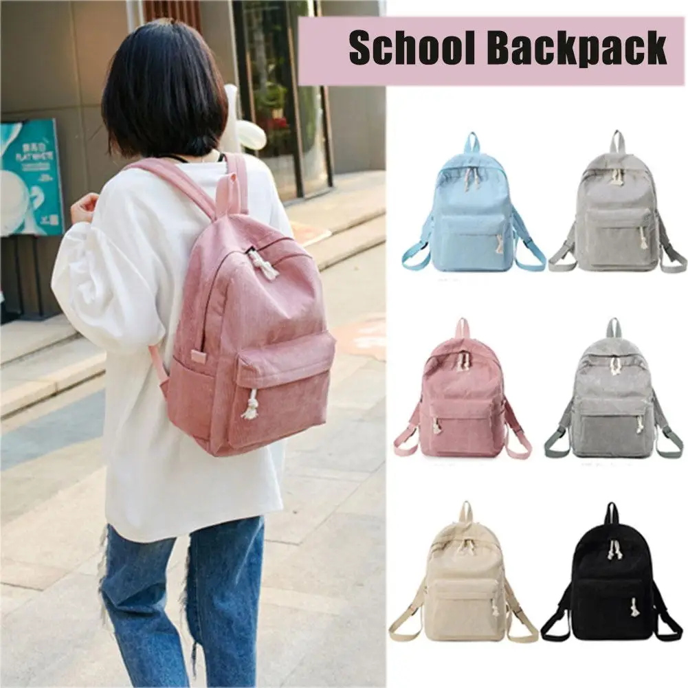 

ashion Big Student Backpack NEW Badge Rucksack Girls Backpack School Bag Capacity Female Women Cute High Leisure Travel Moc B0P3