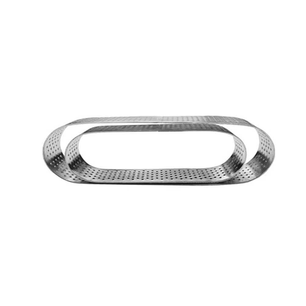 

Ring Cake Tart Rings Mousse Baking Pastry Metal Oval Molds Mini Mold Muffin Perforated Circle Steel Stainless Nonstick Tartlet