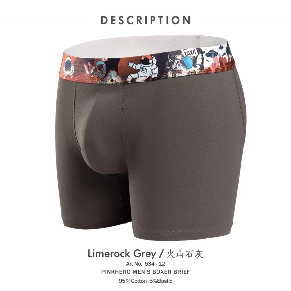 Новое высококачественное хлопковое Мужское нижнее белье PINK HEROES модные боксеры