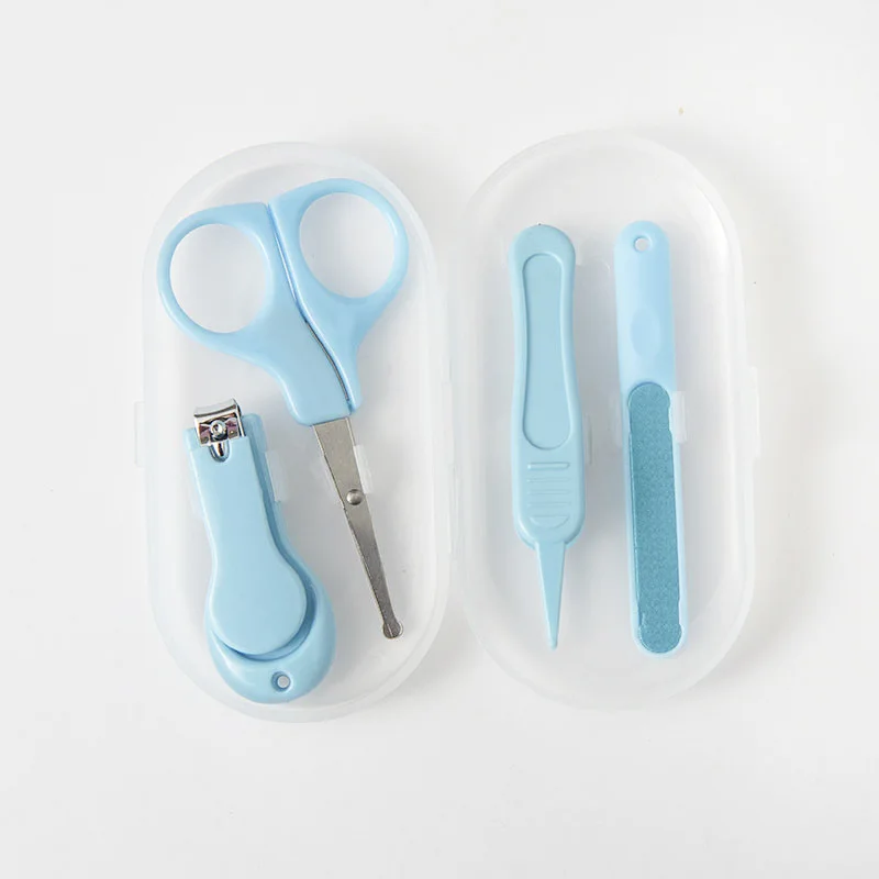 

4 Pcs/Lot Small Stainless Steel Baby Nail Clipper Set Baby Care Anti-clamping Nail Clipper Set Trimmer Baby Essential Products