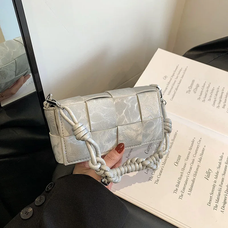 Leather Woven Small Waist Bags For Women Luxury Brand Shoulder Bag New Trend Women Hand Bag Messenger bag Female