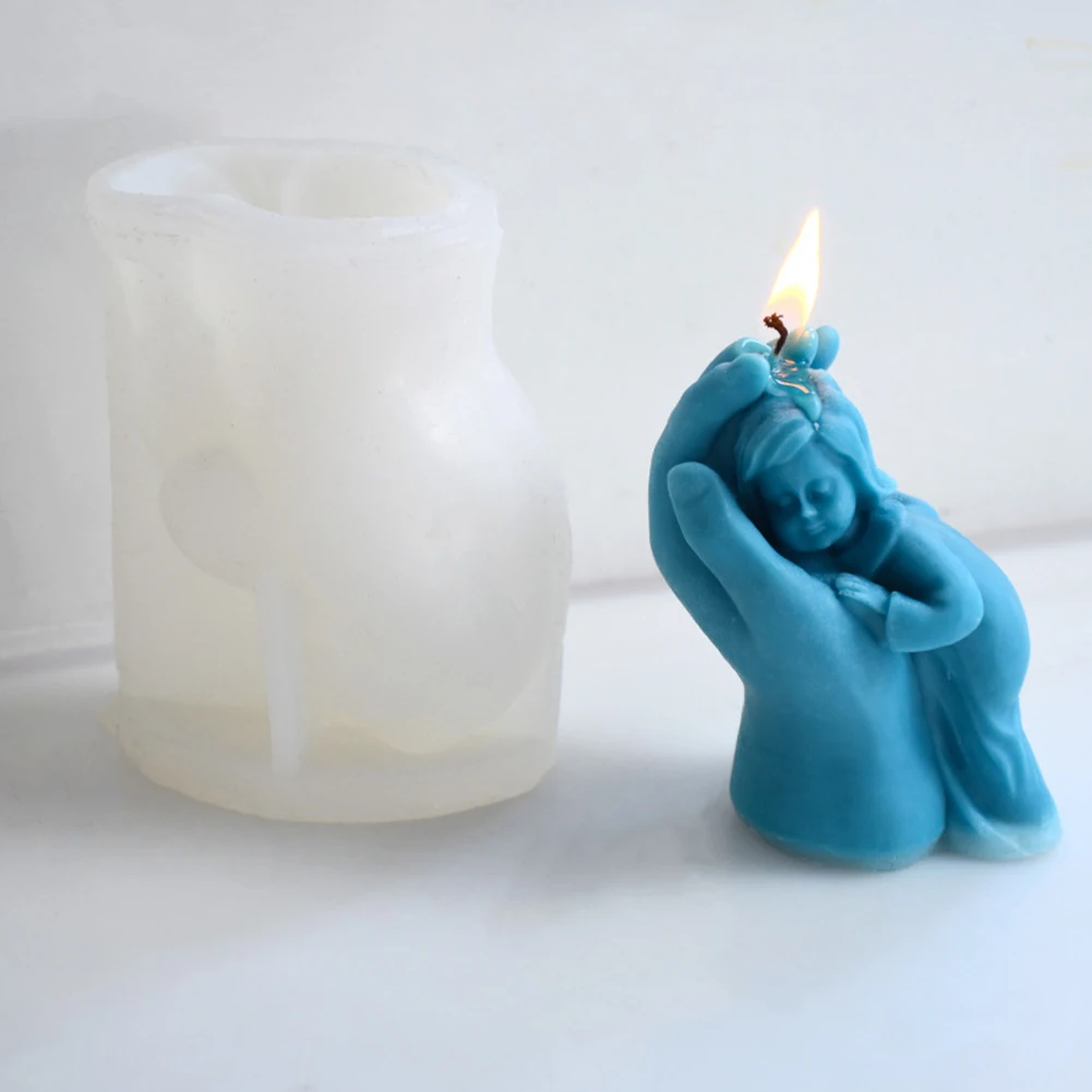 

3D Mother Love Hand Silicone Candle Mold DIY Fondant Gypsum Plaster Mold Candle Soap Mold Mother's Day Birthday Gift Home Decor