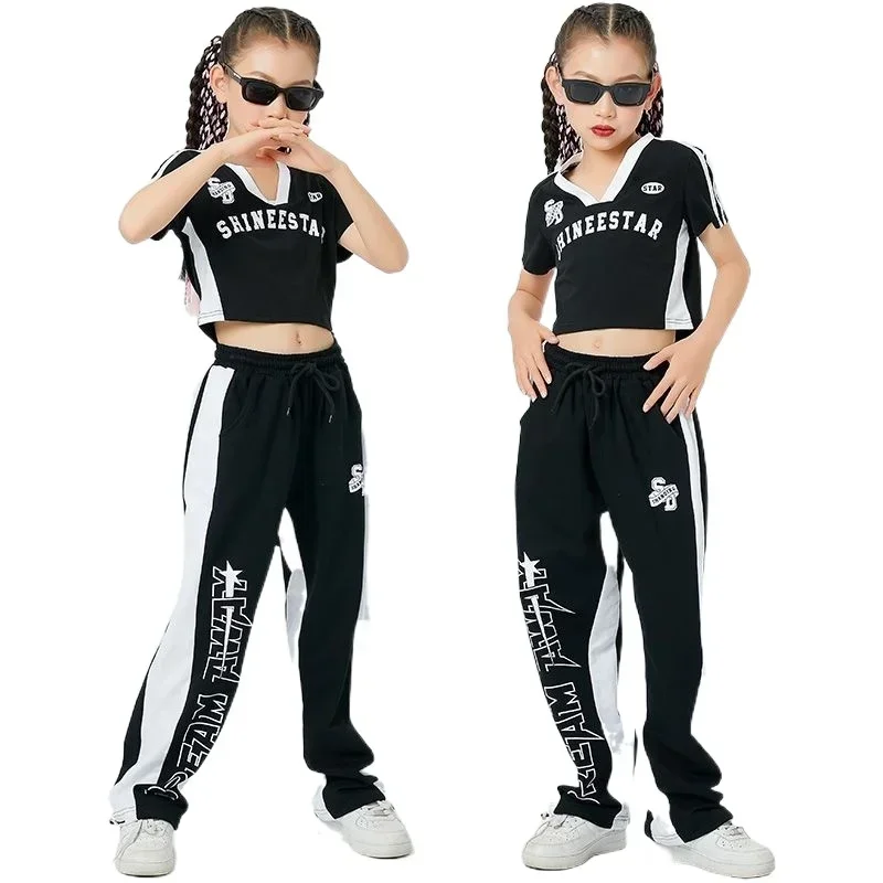 

Children's Jazz Costume Girls' Sweet Cool Top Dance Practice Set Walk Show Fashion Table Performance