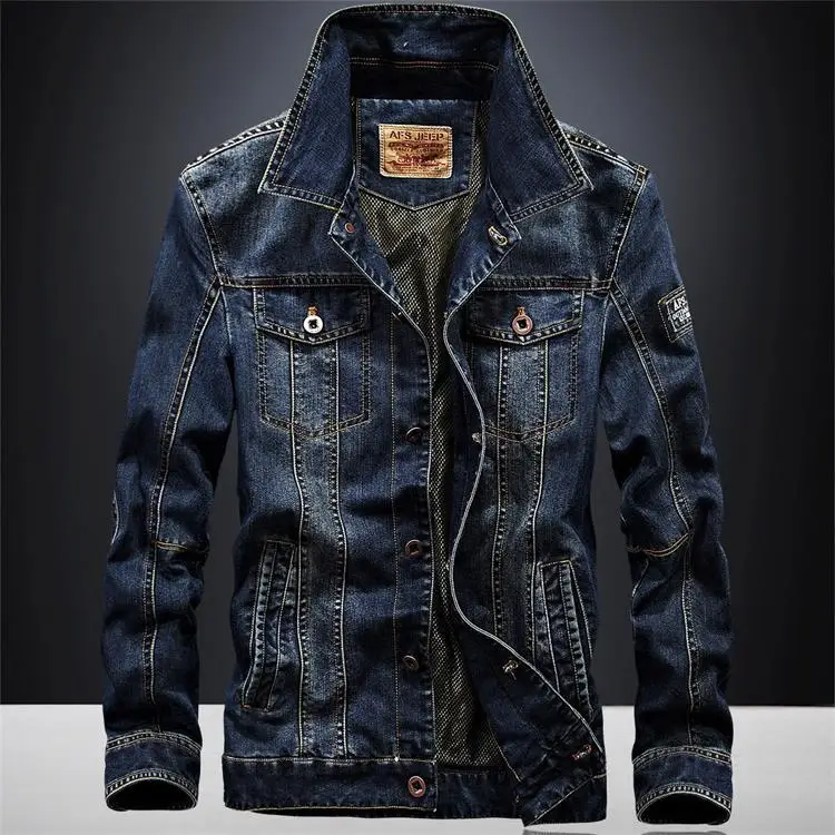 

Denim Jacket Thin Korean Youth Frock Jacket Spring and Autumn Pilot Coat